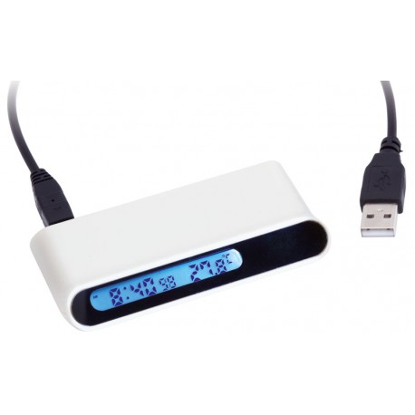 HUB USB con Reloj Digital