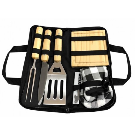 SET BBQ 6 PIEZAS (Con Logo 1 Color)