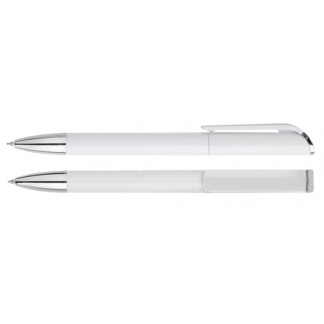 Bolígrafo blanco con clip original color